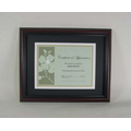 11"x14" Hardwood Certificate Frame w/Mahogany Finish